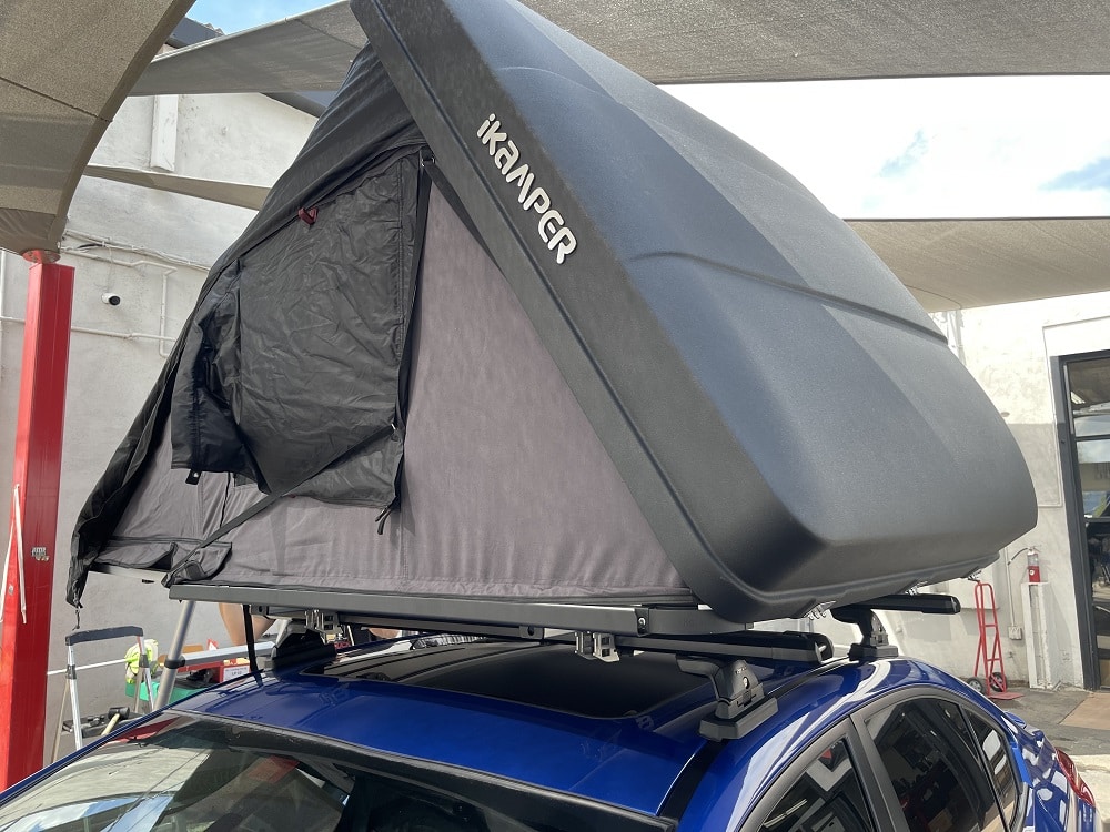 ikamper 3.0 mini rooftop tent with yakima roof rack