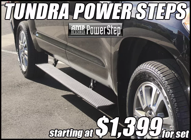 amp research power steps toyota tundra electric running boards