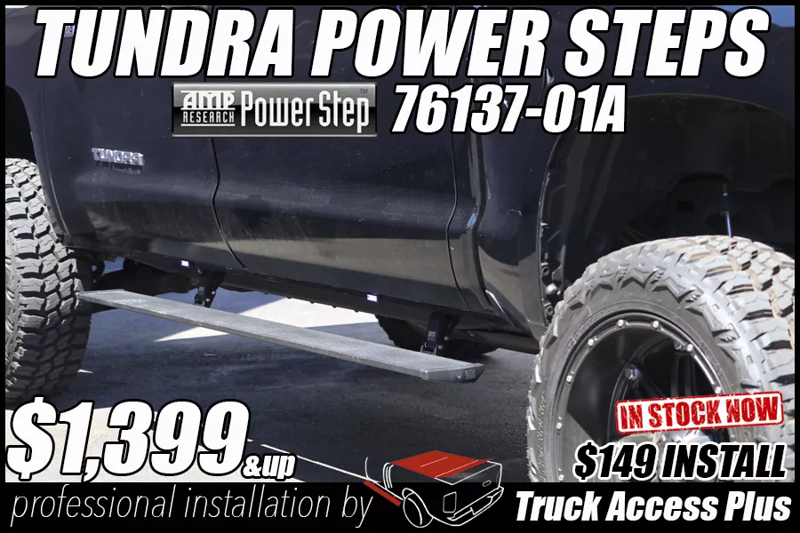 toyota tundra amp powerstep electric powered running boards 76137-01a