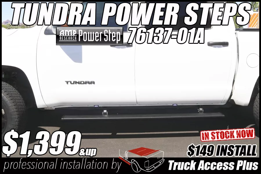 toyota tundra amp research powerstep automatic running boards 76137-01a