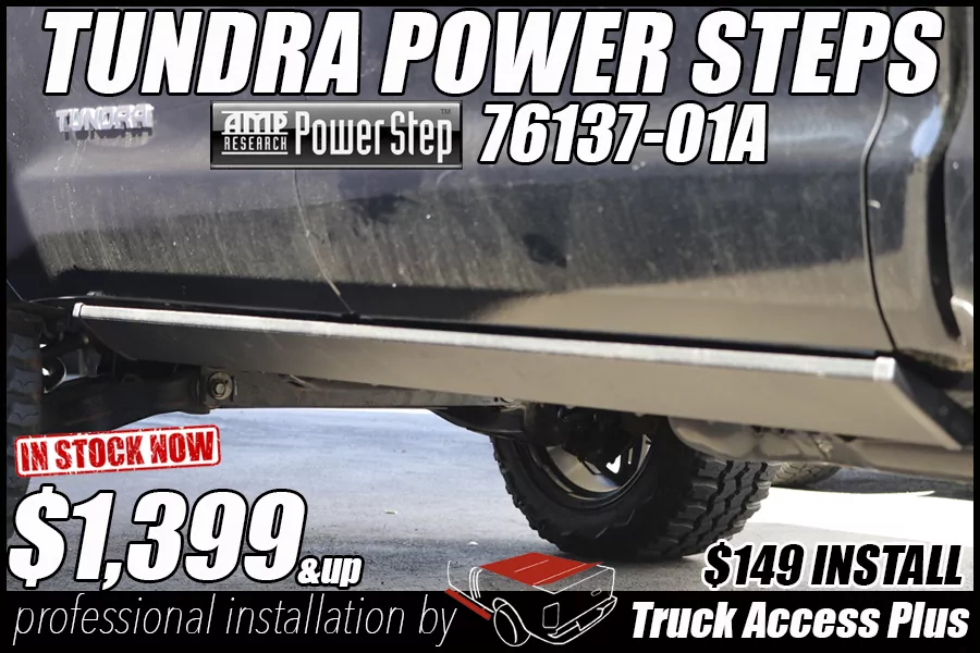 toyota tundra amp research powerstep electric powered running boards 76137-01a