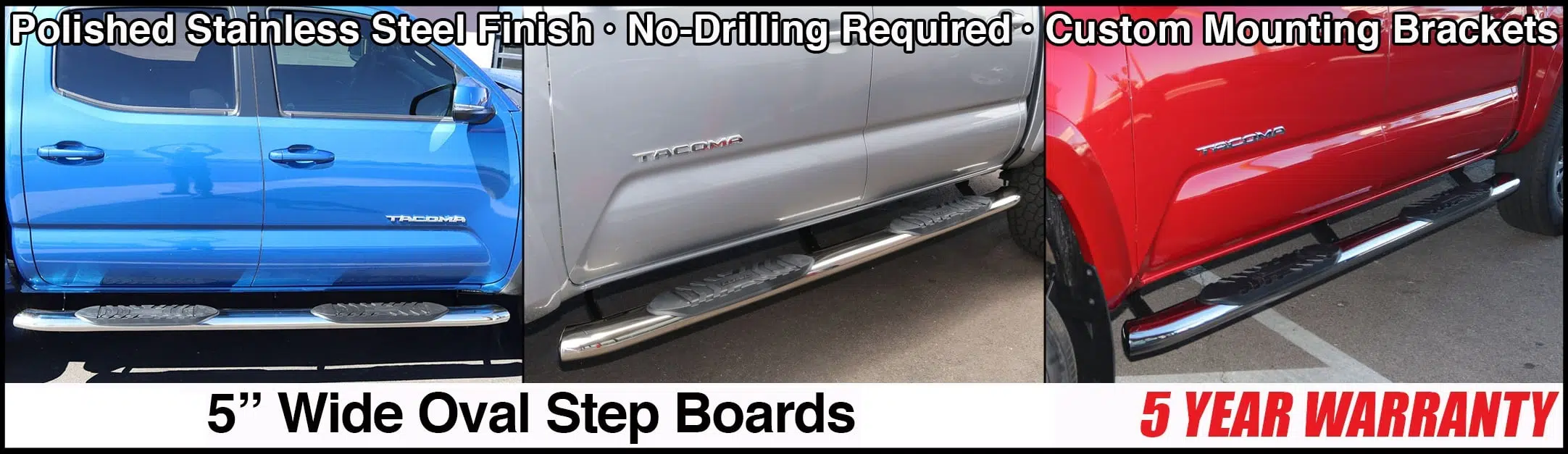 5 inch oval running boards nerf bars truck steps