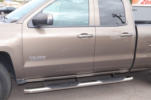Chevy Silverado Double Cab 5 Inch Oval Polished Steel Nerf Bars