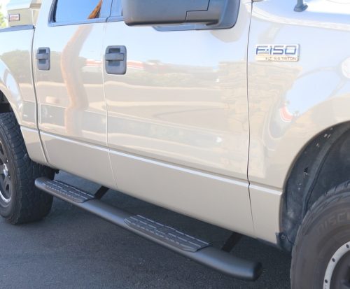 Ford F150 SuperCrew Cab 4X 4 Inch Oval Black Nerf Bars