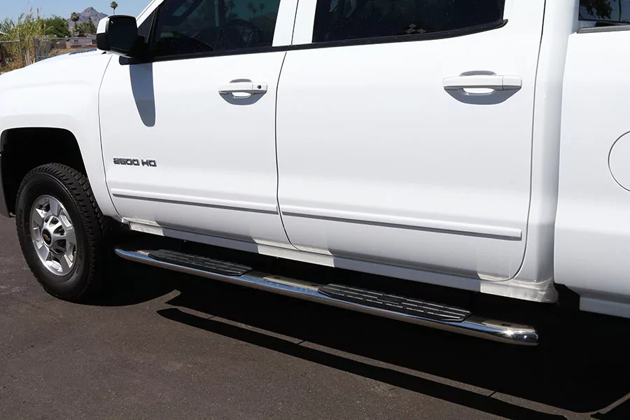 Chevy Silverado 4 Inch Nerf Bars SteelCraft 4X Side Boards Stainless Steel