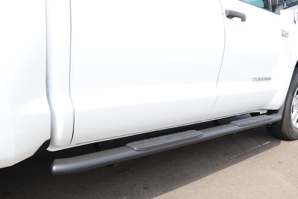 Black 4 Inch Oval Nerf Bars | Truck Access Plus