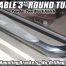 3 inch round black sidebars
