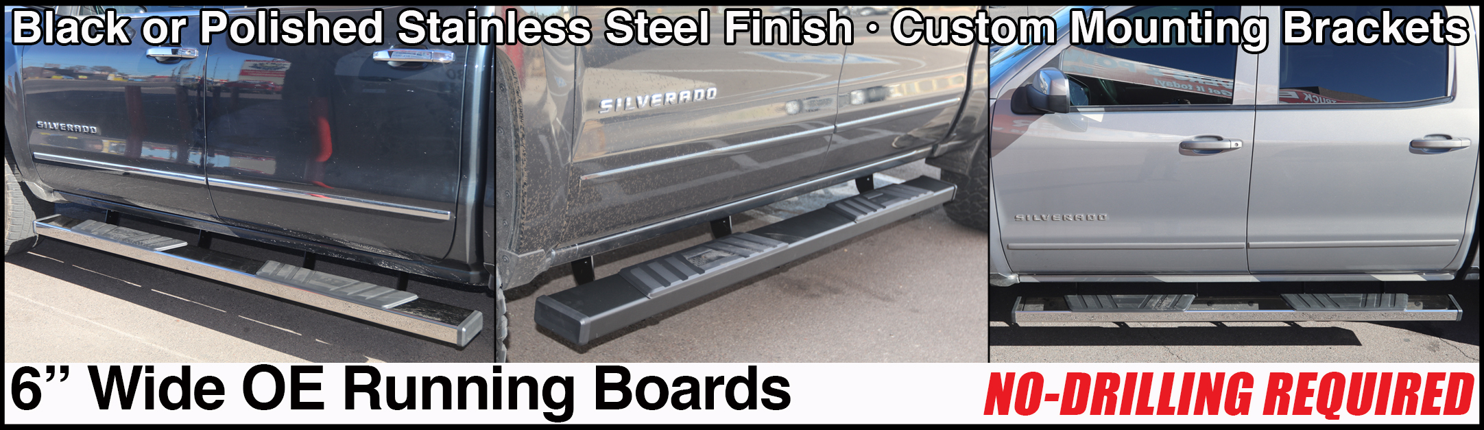 6 inch running boards for trucks