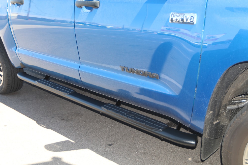 2007-2019 TOYOTA TUNDRA CREW MAX 4" OVAL SIDE STEPS RUNNING BOARDS NERF BARS