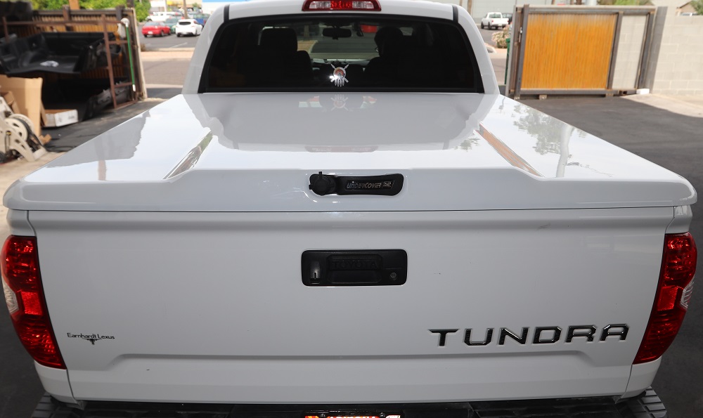 toyota tundra super white painted tonneau cover Gilbert's #1 Painted Truck Bed Covers
