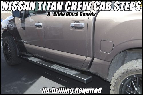 nissan titan 6 inch black running boards