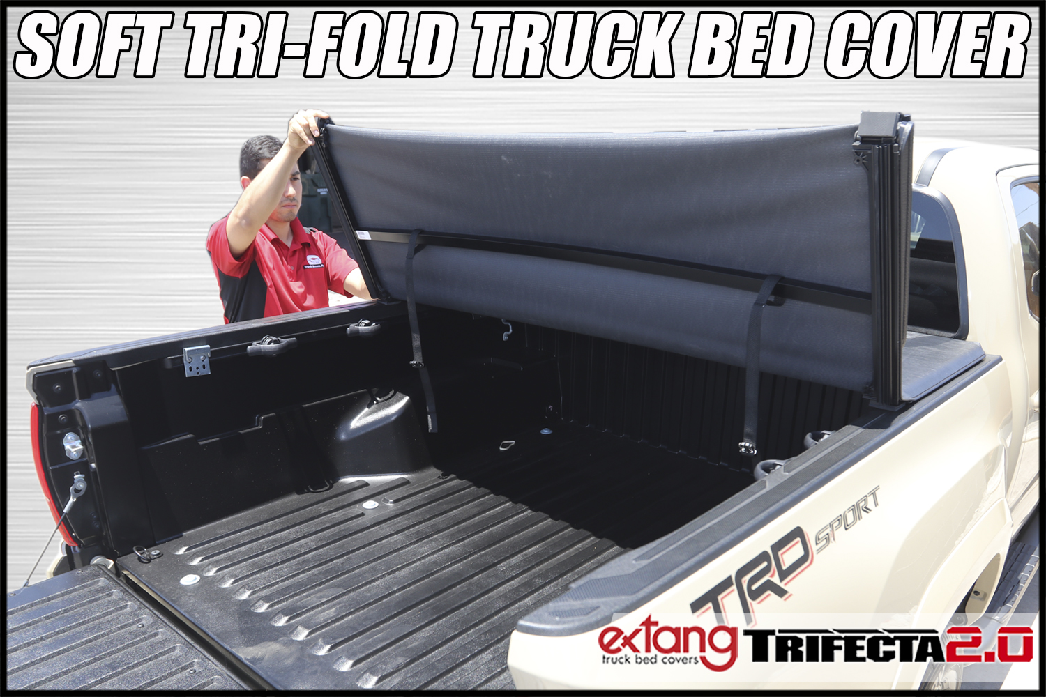 soft folding tonneau cover on tacoma truck bed