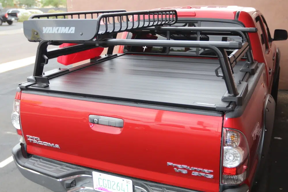 offroad truck bed rack yakima outpost hd tacoma retraxpro xr