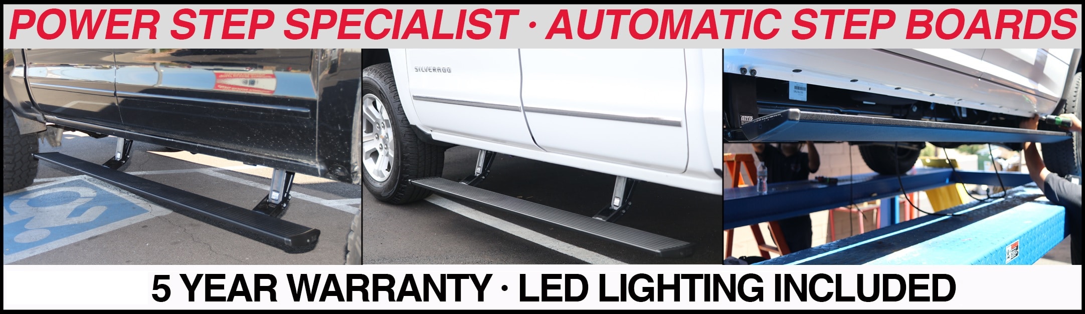 amp research power steps truck running boards electric az