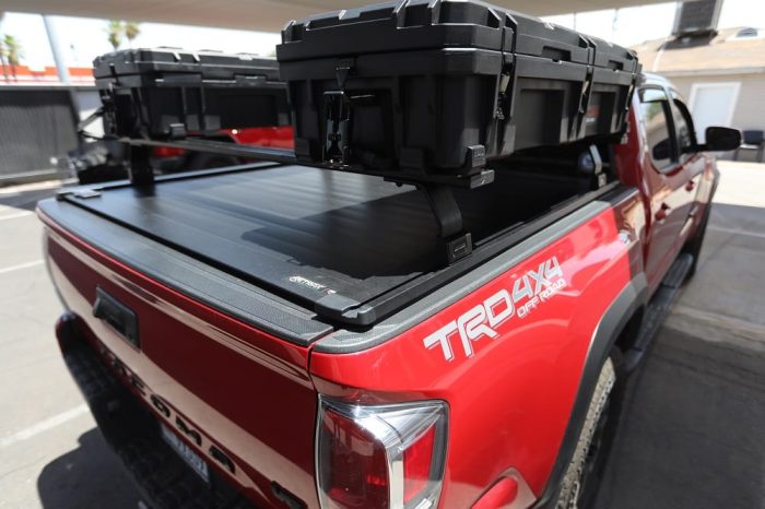 tacoma retraxpro xr front runner rack rugged cases toolbox tonneau