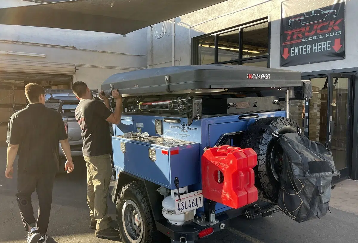 ikamper trailer overland build rooftop tent