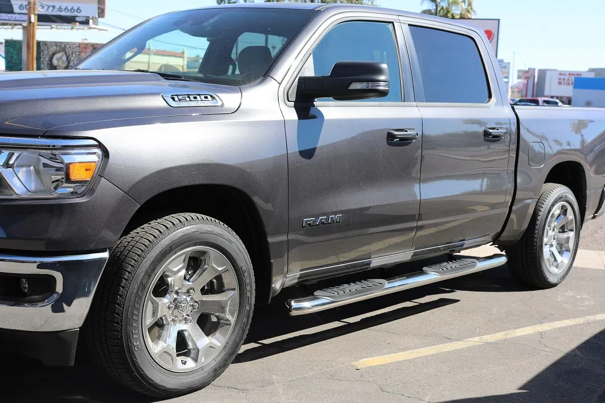 ram 1500 running boards 5 inch oval nerf bars polished stainless steel