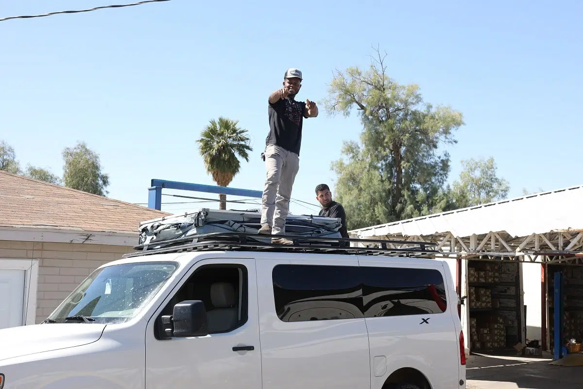 rooftop tent install