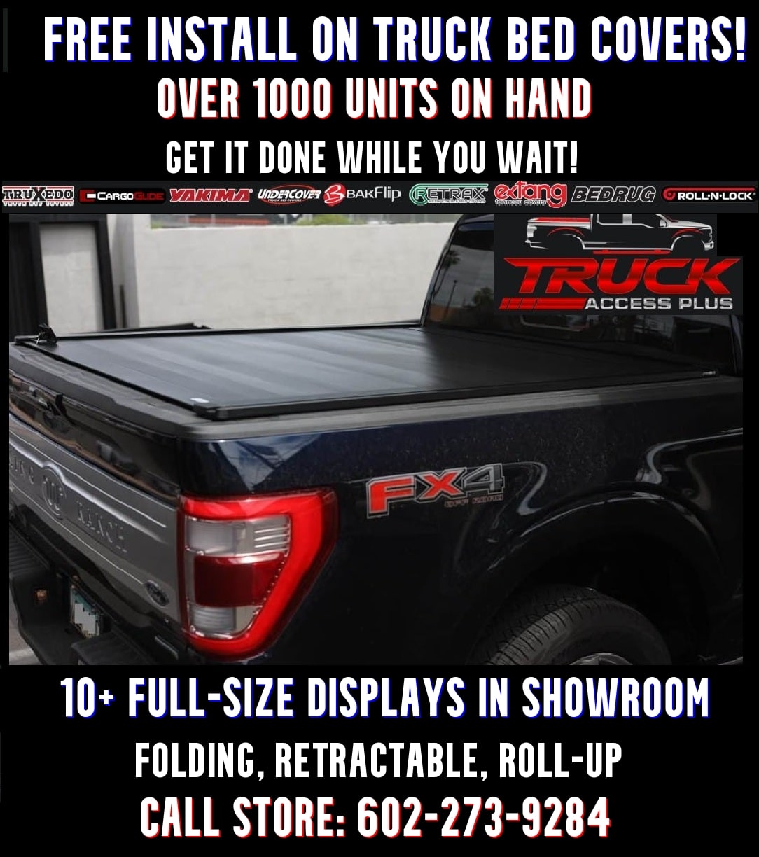 free installation on tonneau covers