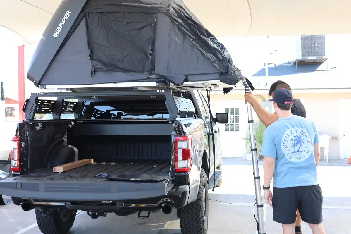 ikamper 3.0 and overland truck bed rack f150 termors