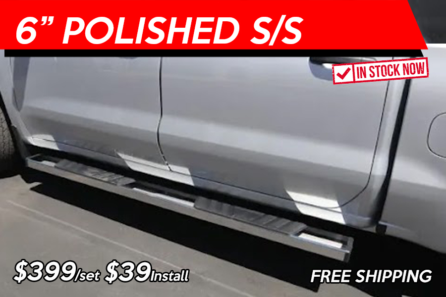 6 inch oval chrome running boards