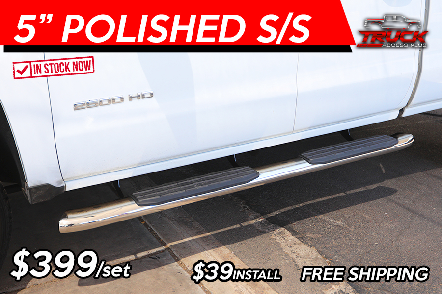 5 inch oval nerf bars running boards chrome