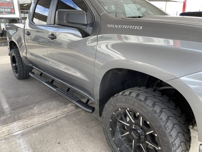 silverado running boards black nerf bars