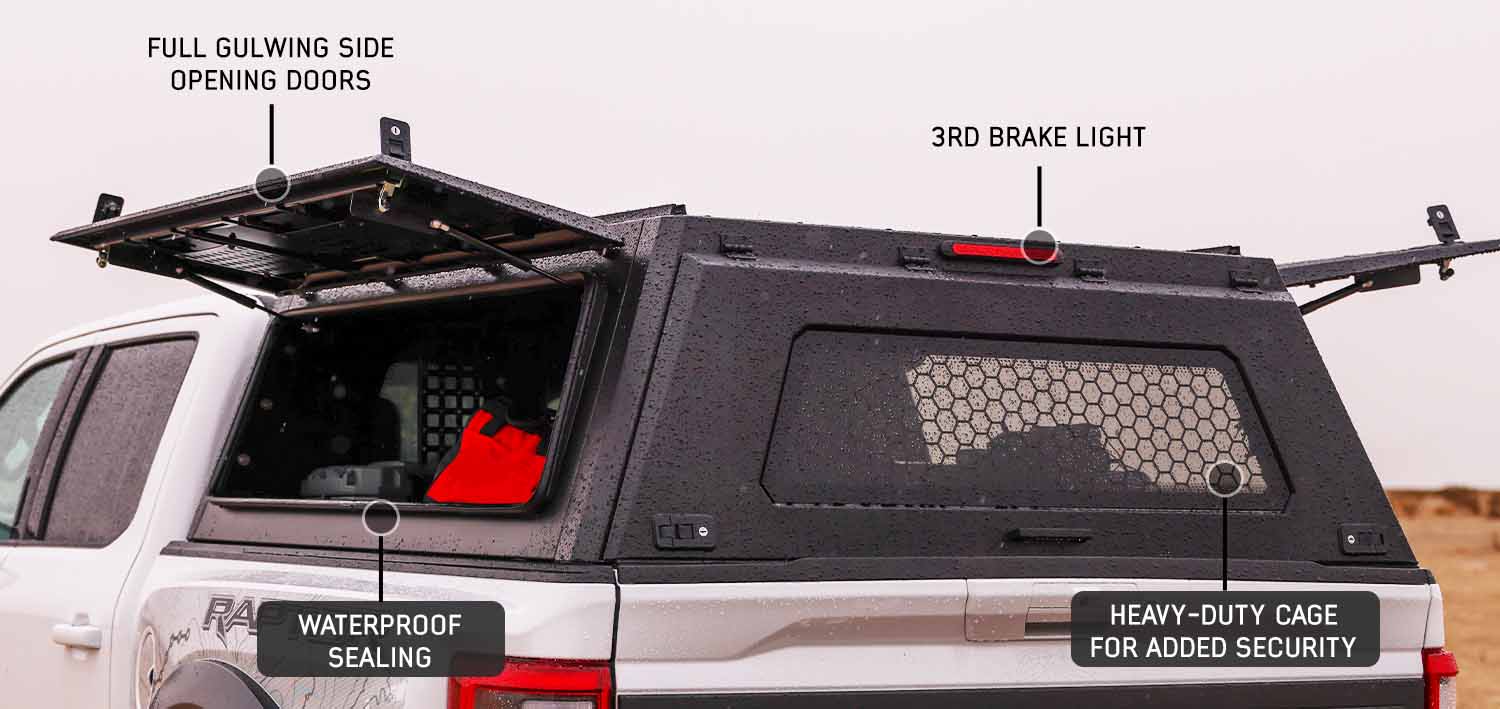 overland vehicle systems truck bed cap