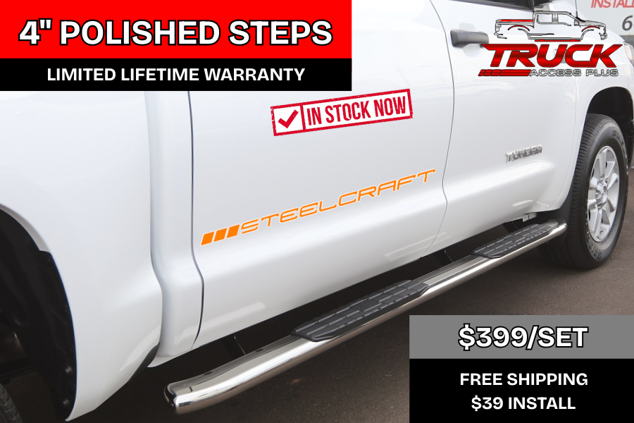 4 INCH OVAL CHROME STEPS