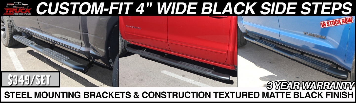 4 inch black side step bars az 4 inch black side step bars az