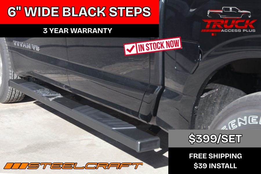 6 INCH BLACK RUNNING BOARDS AZ