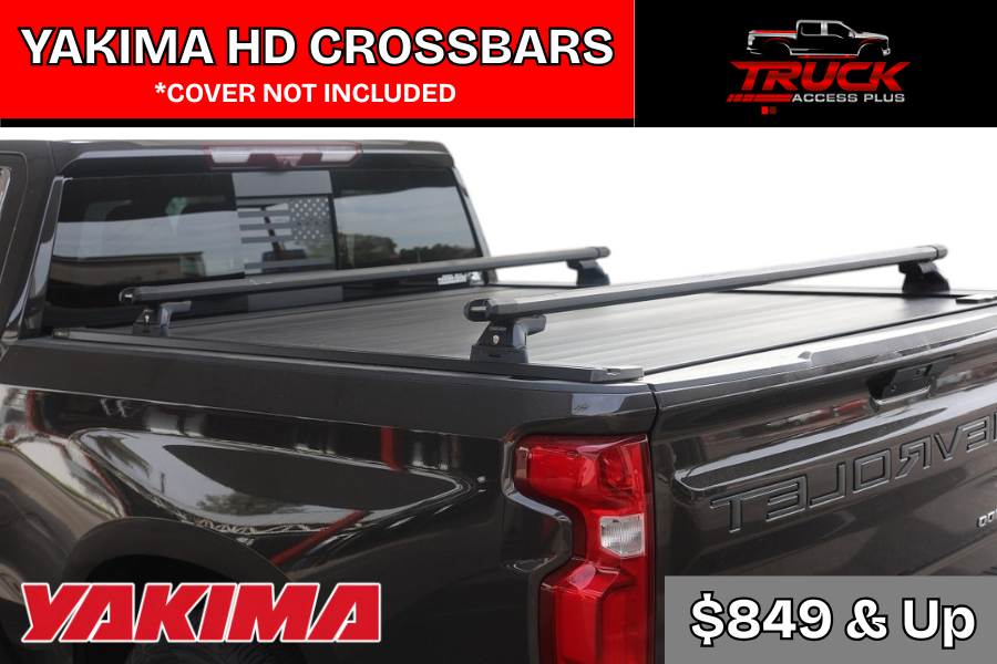 crossbars yakima hd retraxpro xr tonneau cover bed rack