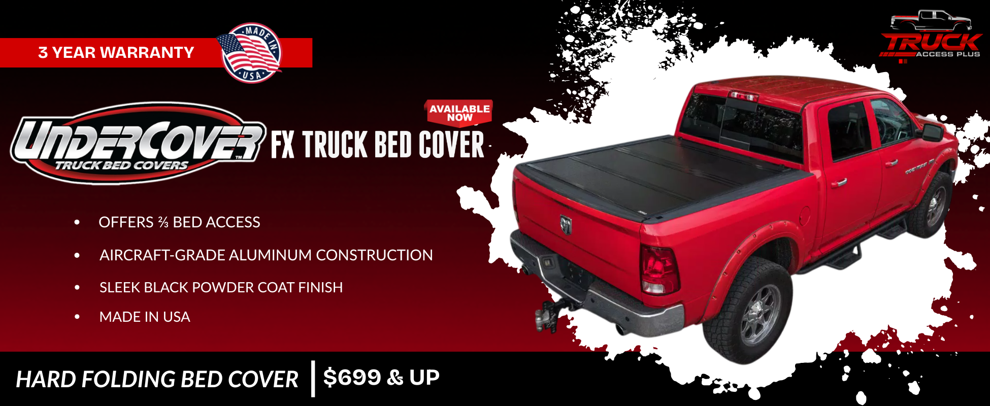 UNDERCOVER FX GATOR W BANNER (NEW) hard folding truck bed covers in phoenix az