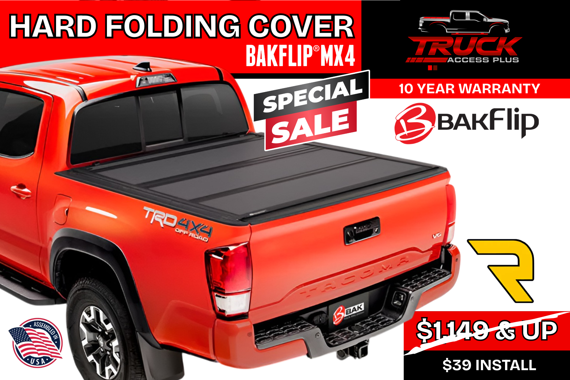 bakflip mx4 tonneau cover hard folding style