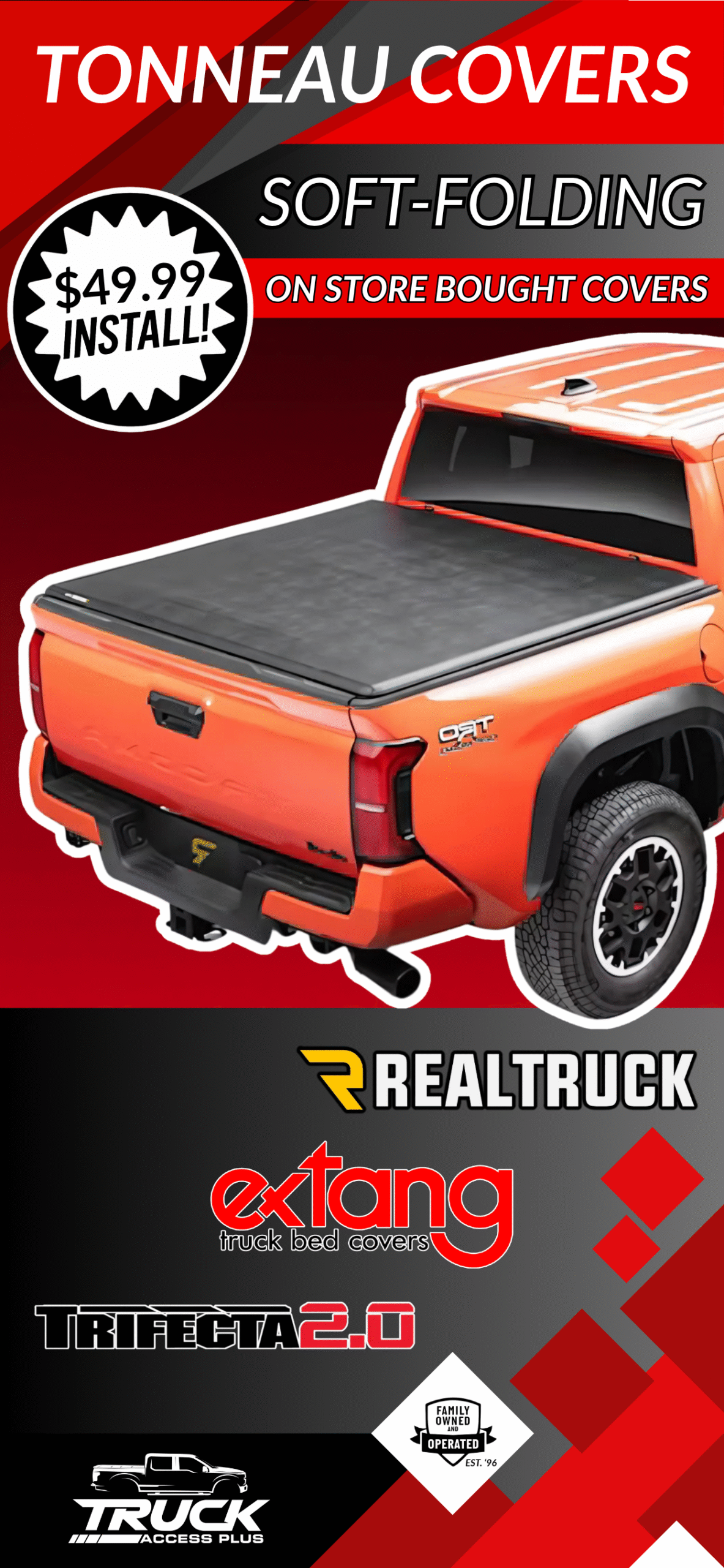 SOFT FOLDING TRUCK BED COVERS