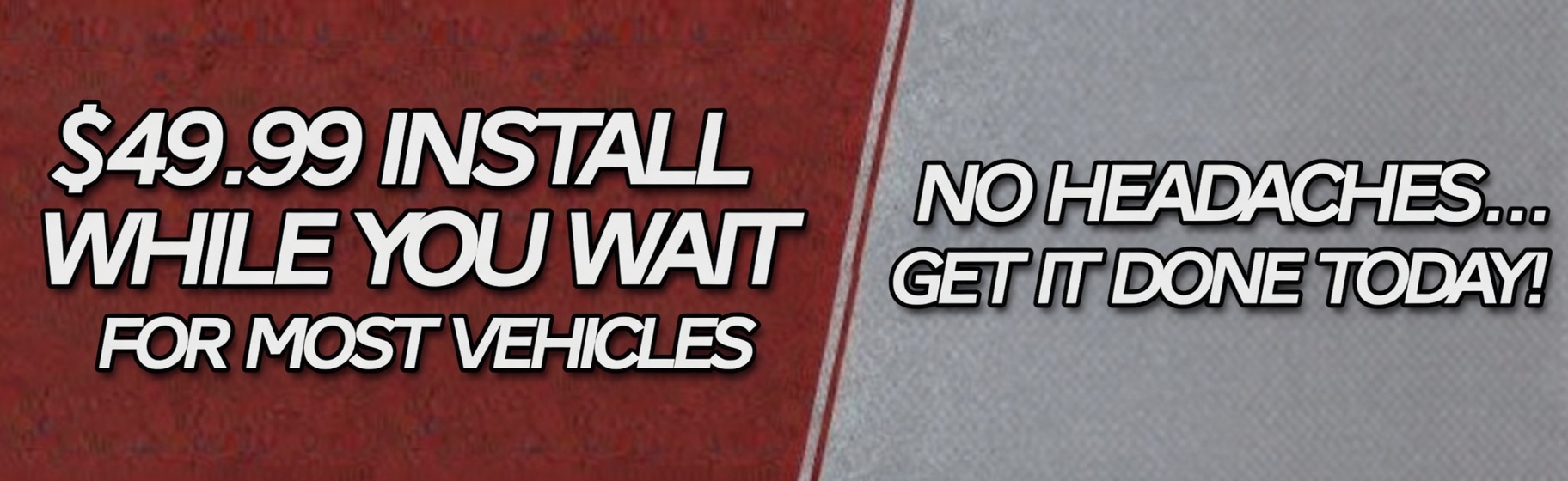 install while you wait banner
