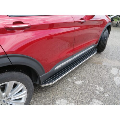Steelcraft - STX100 Running Boards - Black/Stainless Trim - 114700