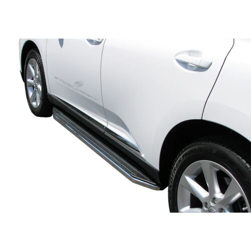 Steelcraft - STX100 Running Boards - Black/Stainless Trim - 133150