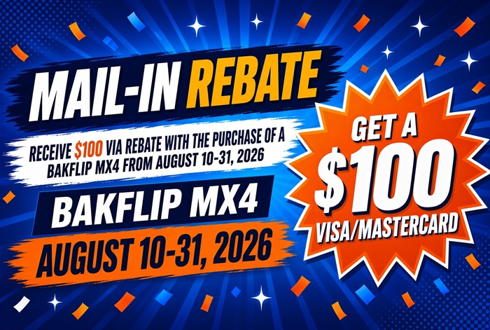 bakflip mx4 rebate promo 2026