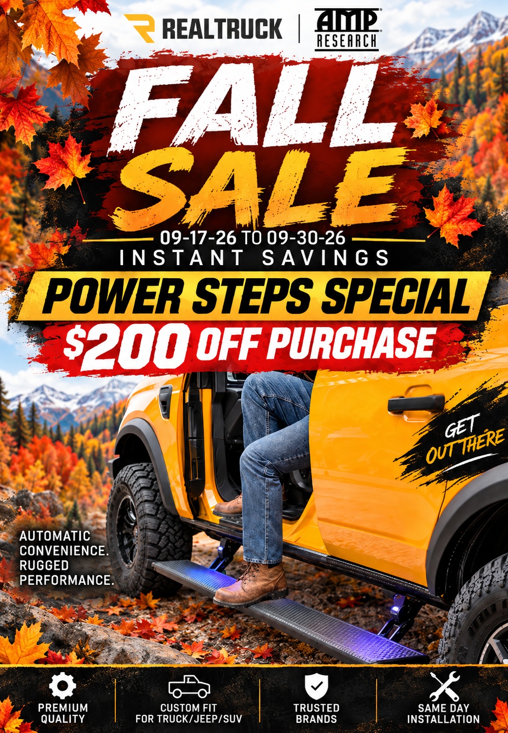 AMP POWER STEPS FALL SALE AMP POWER STEPS FALL SALE