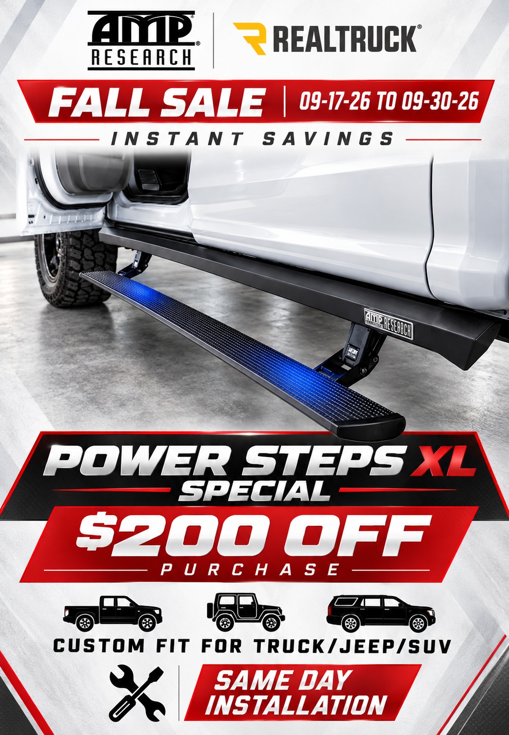 AMP POWER STEPS XL SALE