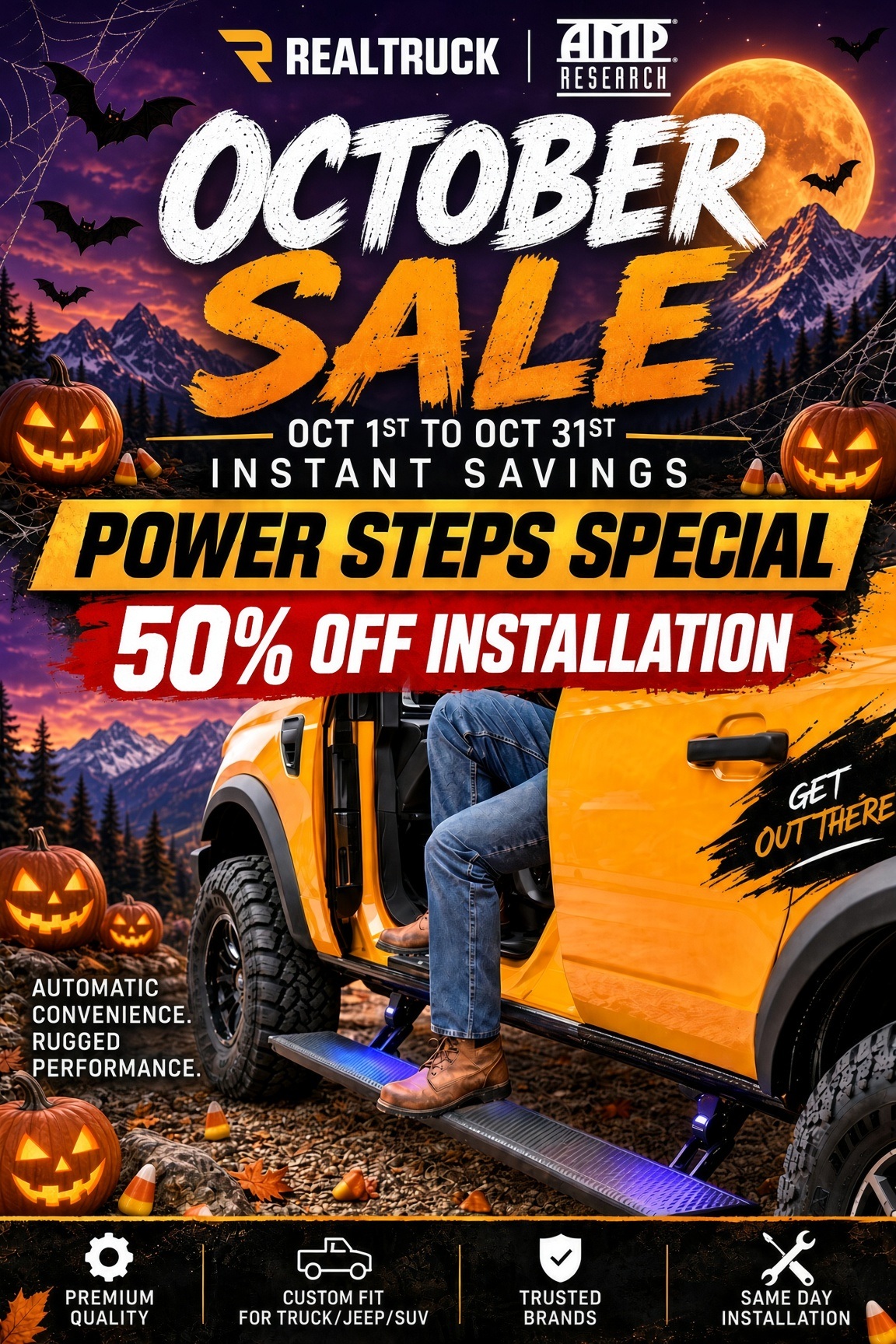AMP RESEARCH POWER STEP PROMO OCTOBER